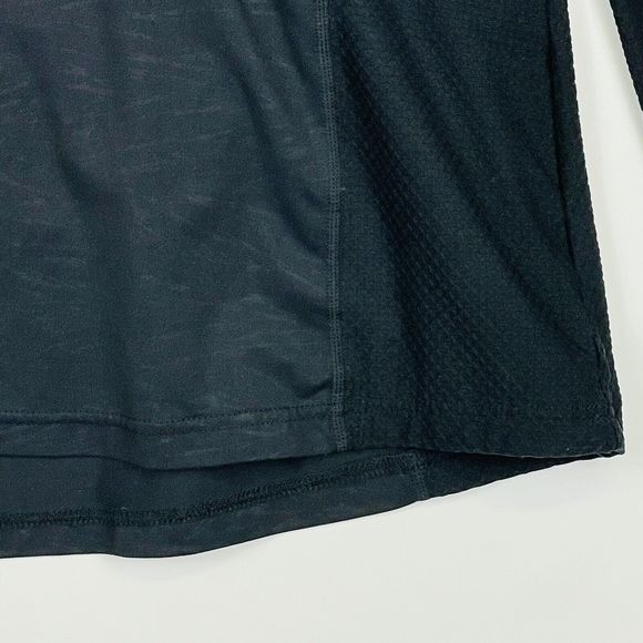 Athleta Black Mesh Panel Lightweight Quarter Zip Active Jacket Womens Medium - Picture 4 of 7
